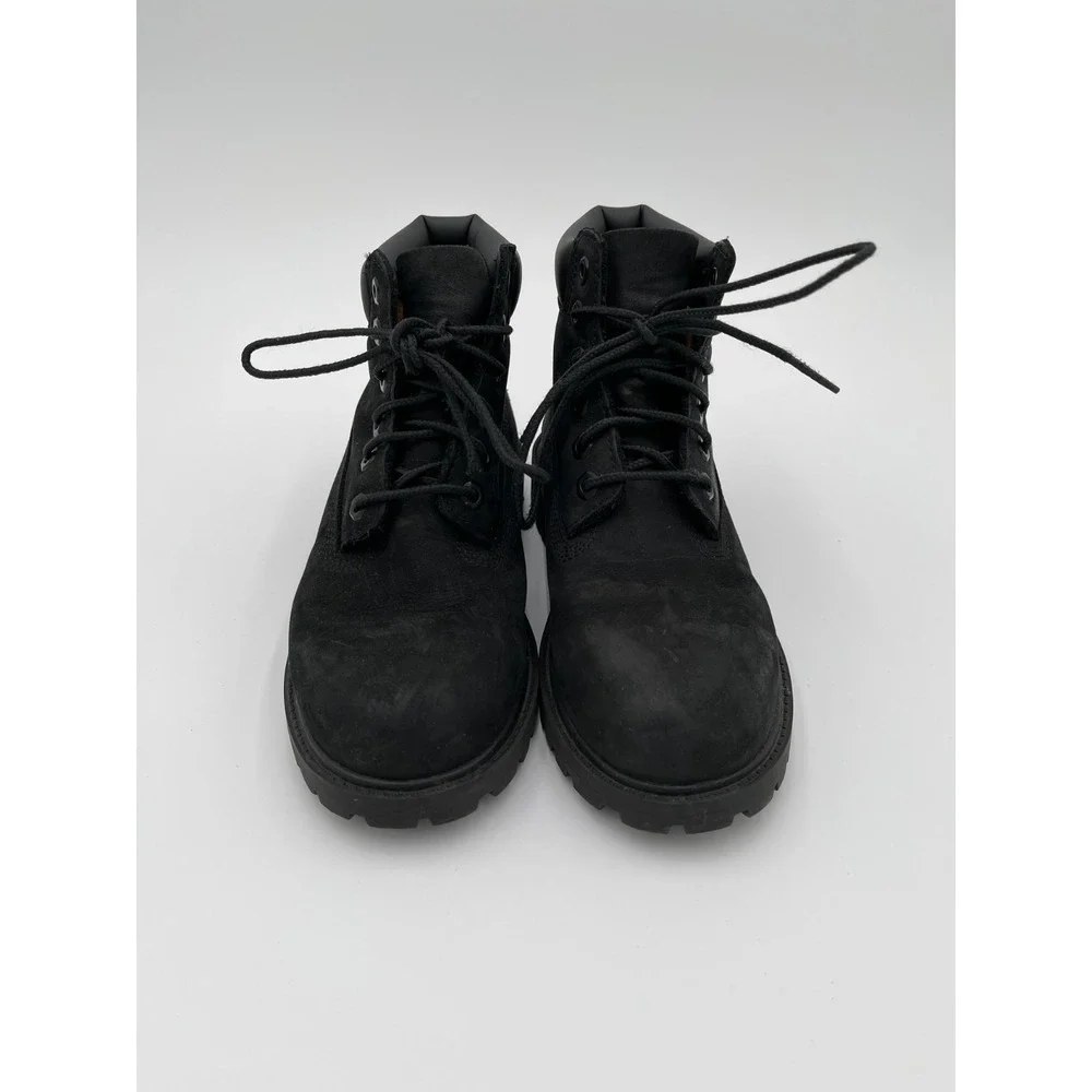 Timberland 6-inch Premium 12707 Boys US 1 Boots Black Leather Waterproof‎ Ankle